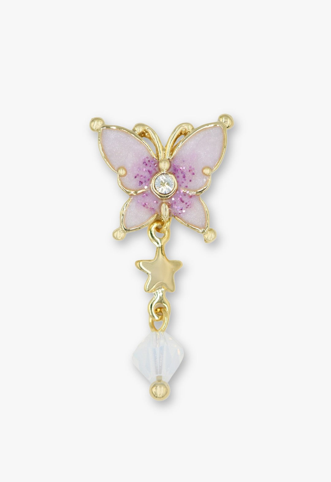 Twilight Butterfly Drop Earrings - Gold