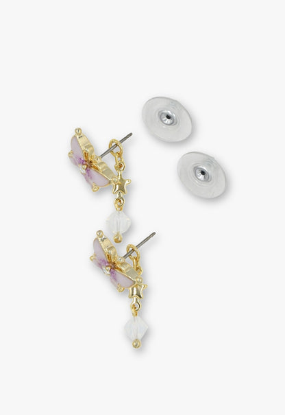 Twilight Butterfly Drop Earrings - Gold