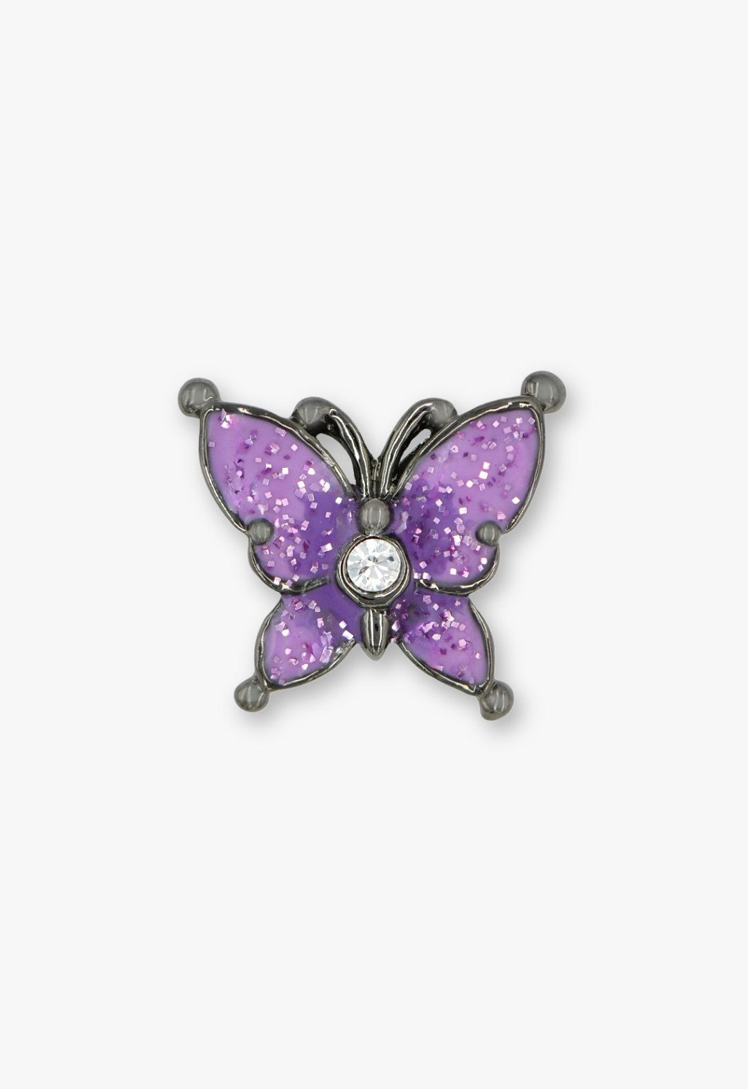 Twilight Gothic Butterfly Earrings - Gunmetal