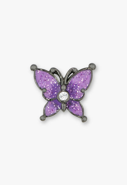 Twilight Gothic Butterfly Earrings - Gunmetal
