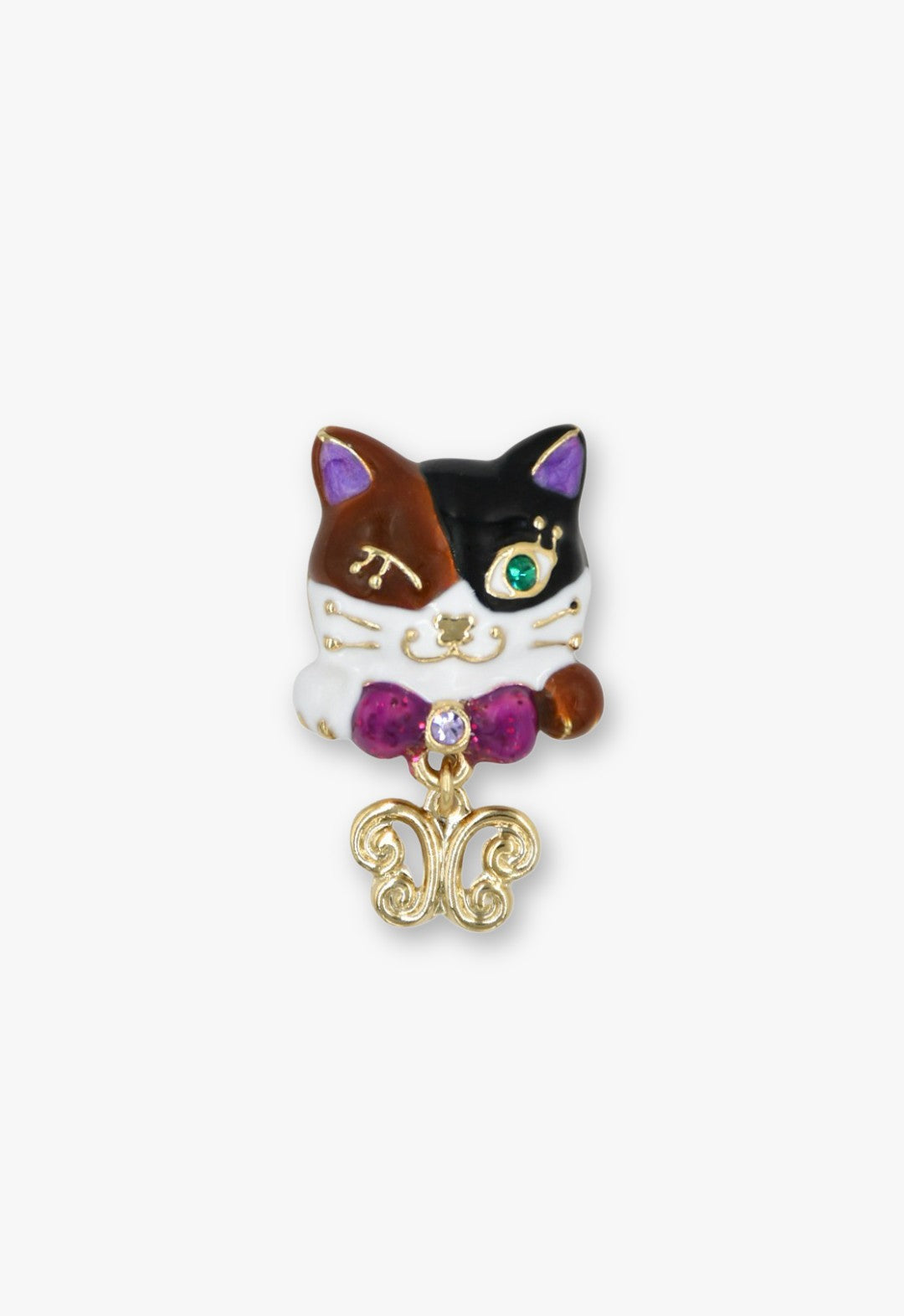 Wink & Wish Calico Cat Stud Earrings