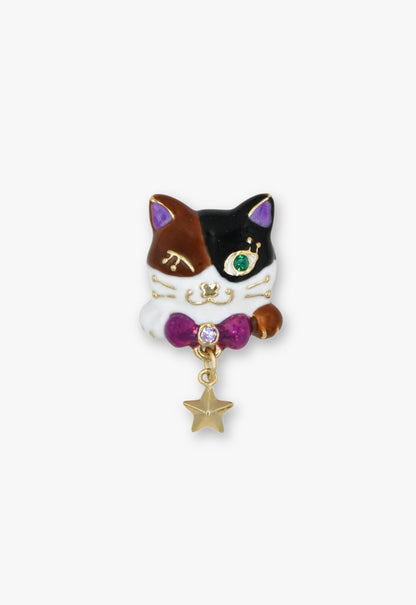 Wink & Wish Calico Cat Stud Earrings
