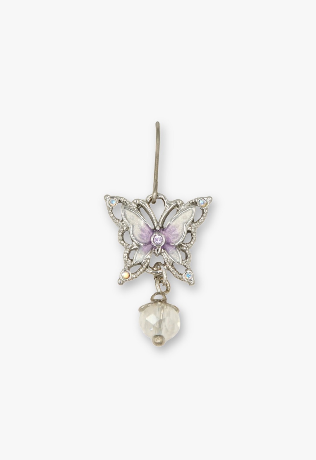 Enchanted Butterfly Dangle Earrings - Silver