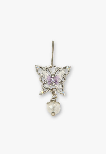 Enchanted Butterfly Dangle Earrings - Silver