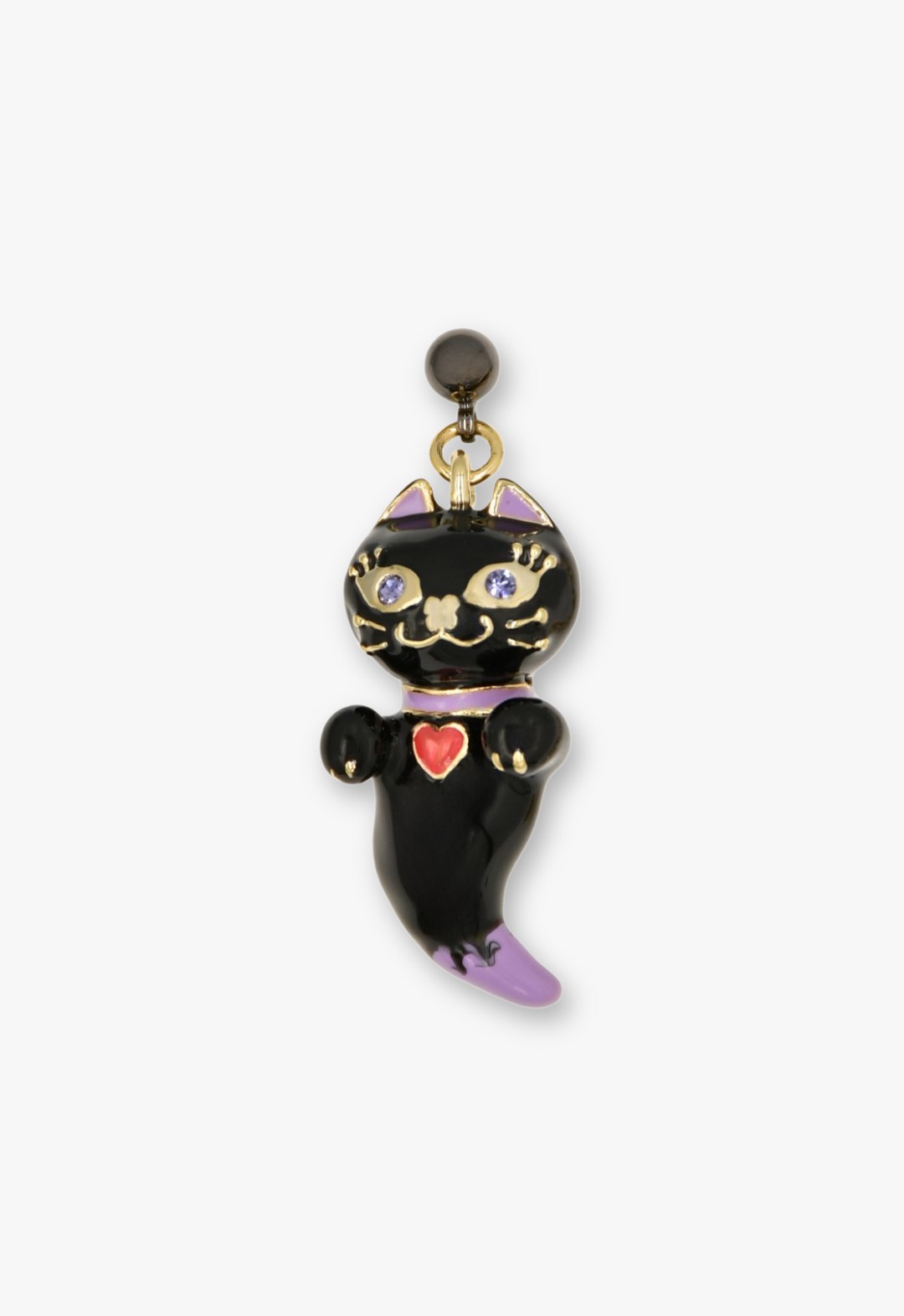 Midnight Kitty & Moon Earrings