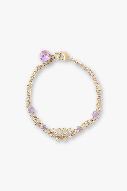 Aquamarine Butterfly Bracelet, fairy-like butterfly with pink gemstones, a lobster claw clasp with links for adjustability 