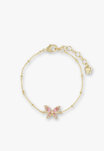 Shining Butterfly Bracelet - Pink Gold