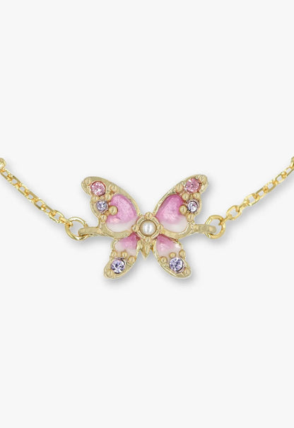 Shining Butterfly Bracelet - Pink Gold