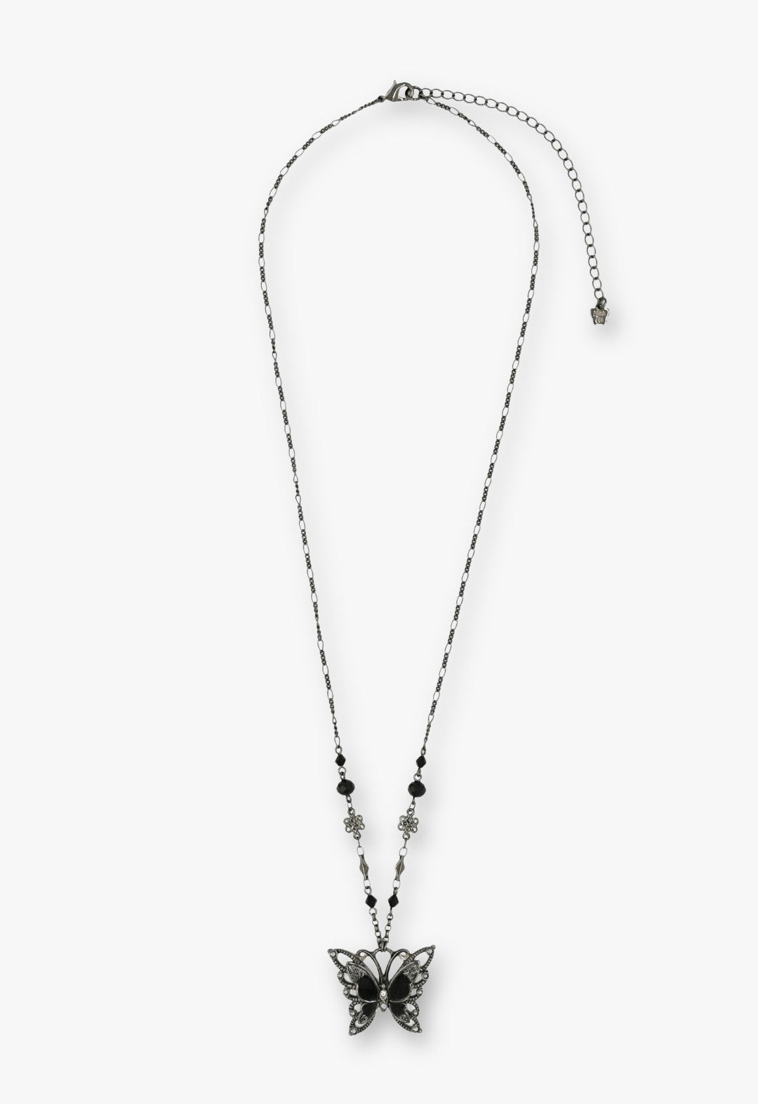 Midnight Noir Butterfly Statement Necklace