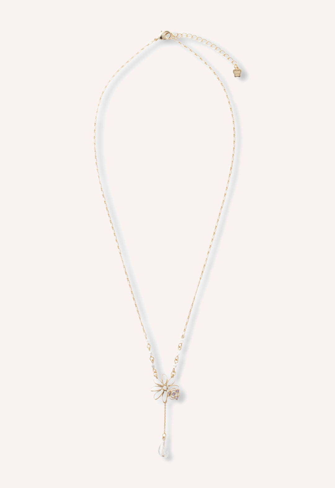 Flower Teardrop Necklace
