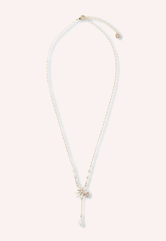 Flower Teardrop Necklace