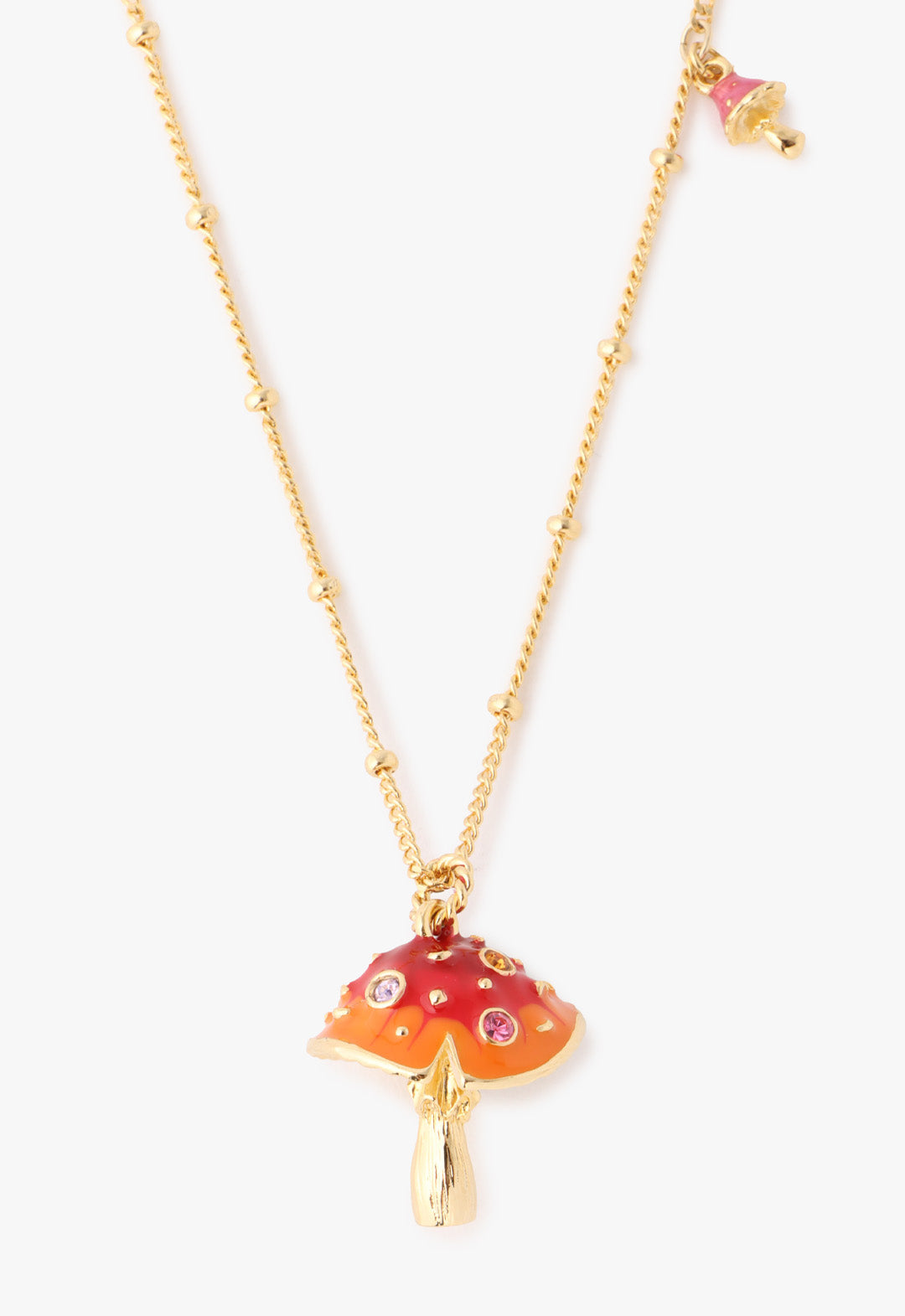 Fairytale Mushroom Necklace - Gold