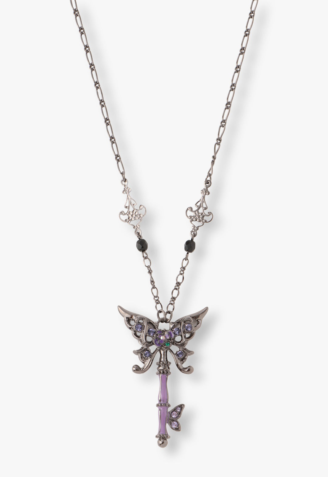 Victorian Butterfly Key Necklace