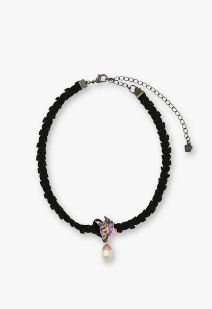 Midnight Swan Pearl Choker