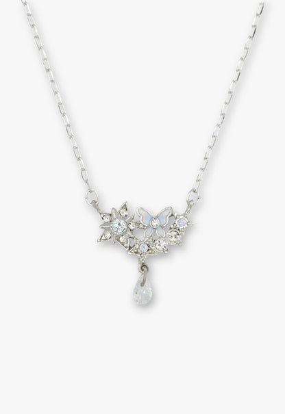 Silver Star Butterfly Necklace