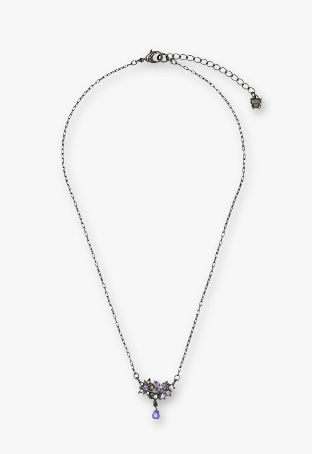 Midnight Amethyst Butterfly Necklace