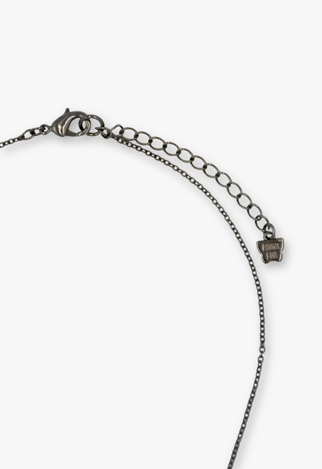 Dark Romance Butterfly Bow Necklace - Gunmetal