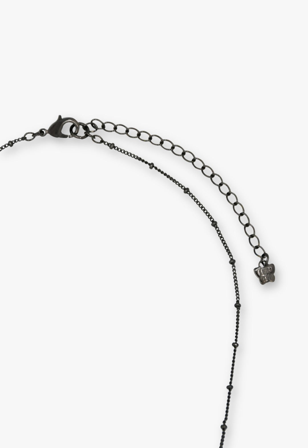 Lucky Cat Flower Necklace- Gunmetal