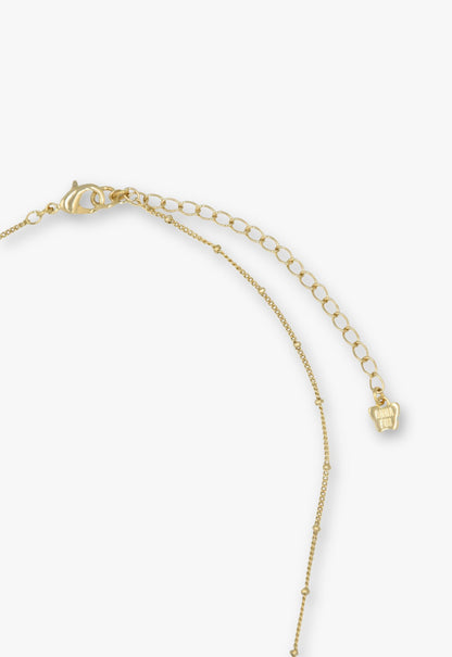 Lucky Cat Flower Necklace- Gold