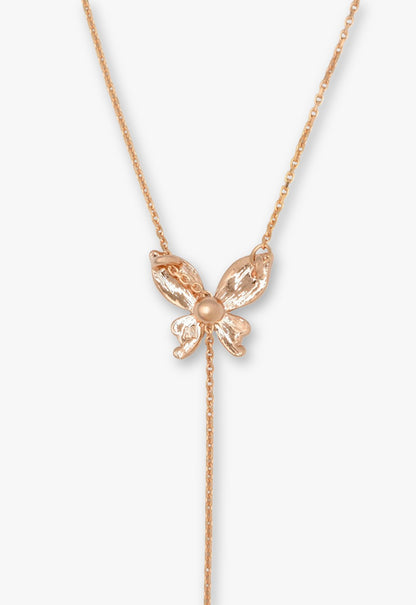 Crystal Bloom Butterfly Necklace