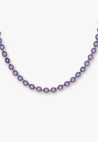 Purple Butterfly Pearl Choker - Gunmetal