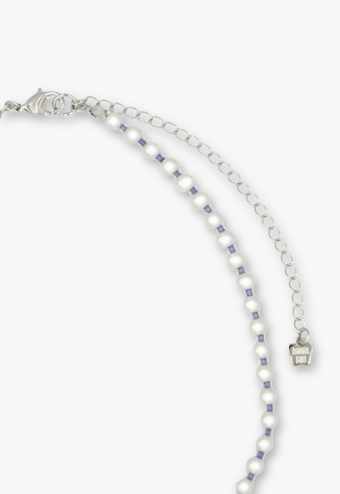 White & Purple Butterfly Pearl Choker