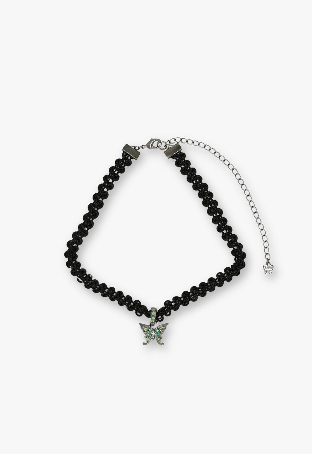 Emerald Butterfly Lace Choker