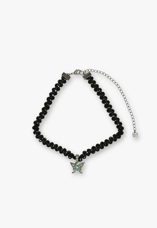 Emerald Butterfly Lace Choker