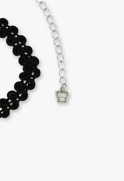 Silver Butterfly Lace Choker