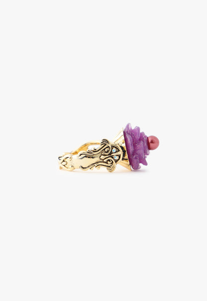 Blossoming Cupcake Ring - Purple Multi