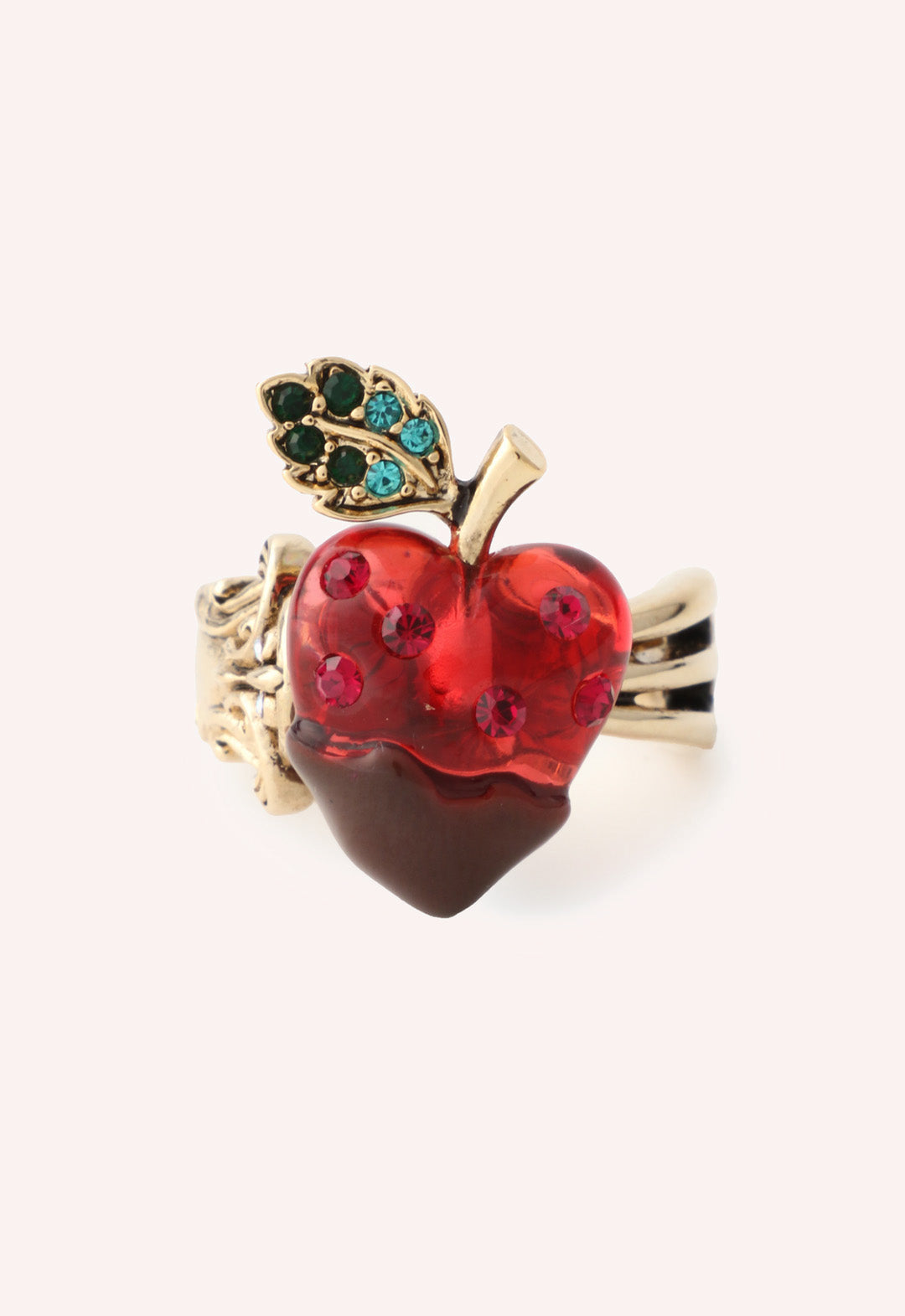 Chocolate Covered Strawberry Ring Red Multi