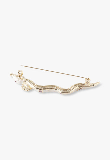 Bejeweled Snake Brooch