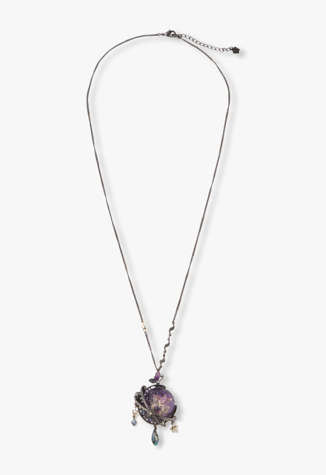 Limited Edition: Magical Unicorn Globe Necklace - Gunmetal