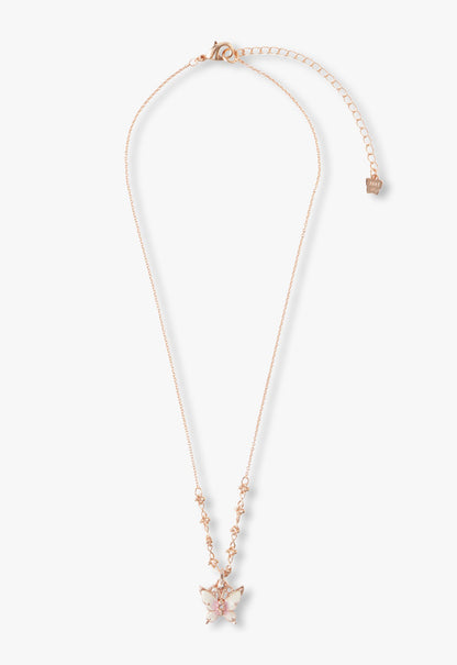 Butterfly & Rose Necklace Duo- Rose Gold