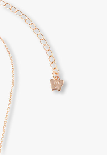 Butterfly & Rose Necklace Duo- Rose Gold