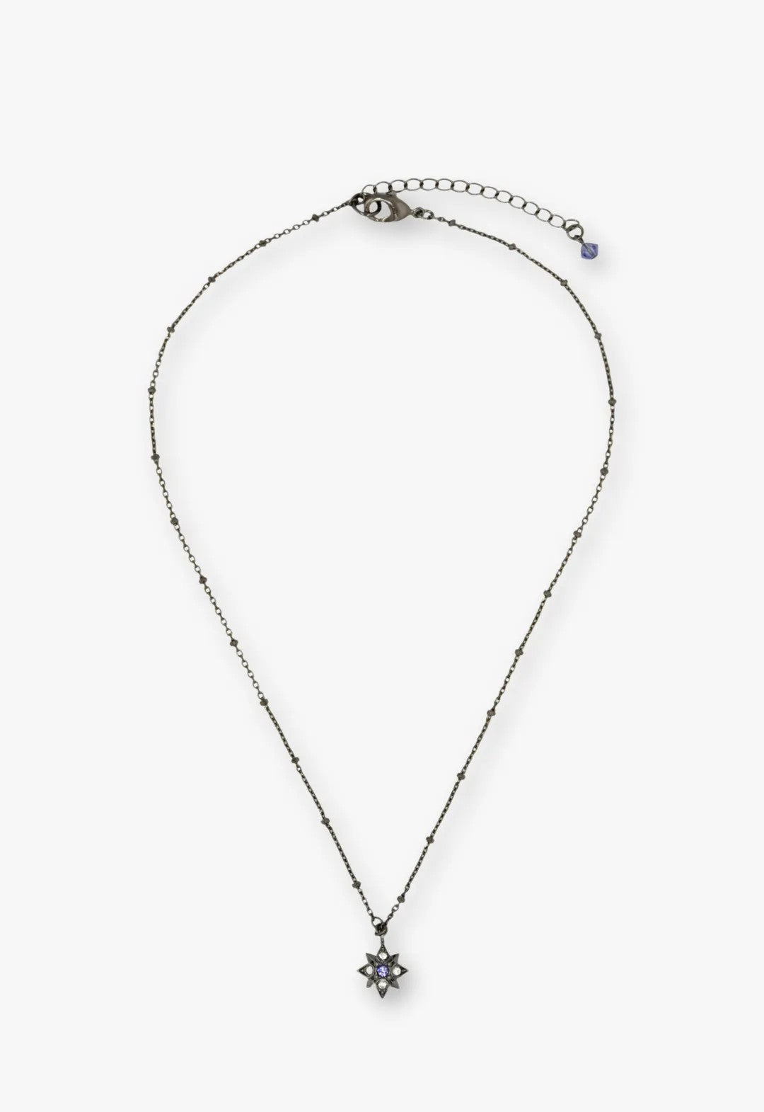 Shining Butterfly Necklace - Purple Gunmetal