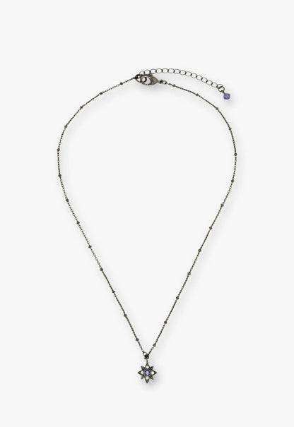 Shining Butterfly Necklace - Purple Gunmetal