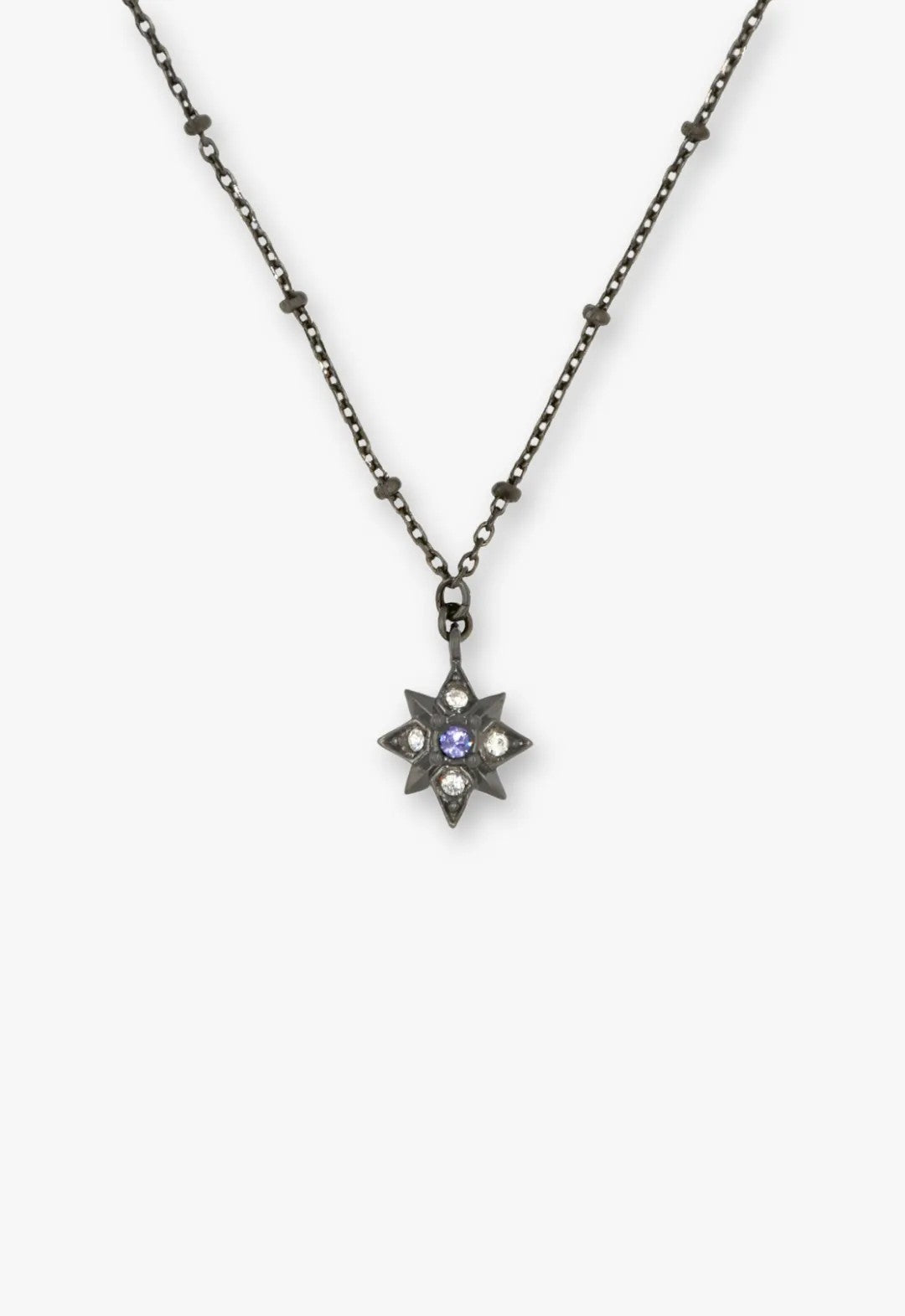 Shining Butterfly Necklace - Purple Gunmetal