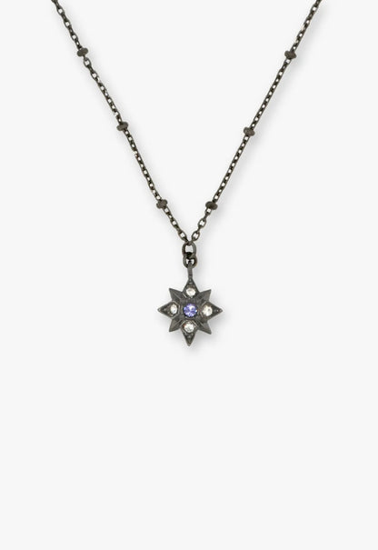 Shining Butterfly Necklace - Purple Gunmetal