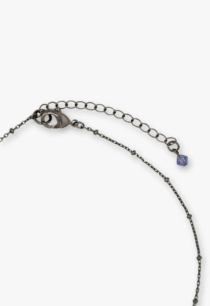 Shining Butterfly Necklace - Purple Gunmetal