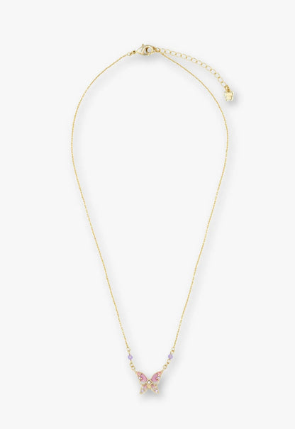 Shining Butterfly Necklace - Pink Gold