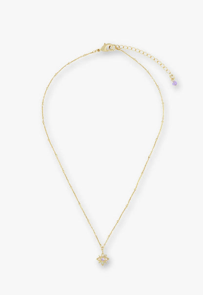 Shining Butterfly Necklace - Pink Gold