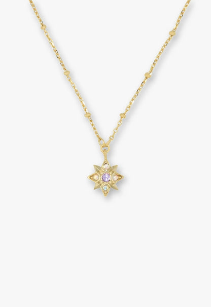 Shining Butterfly Necklace - Pink Gold