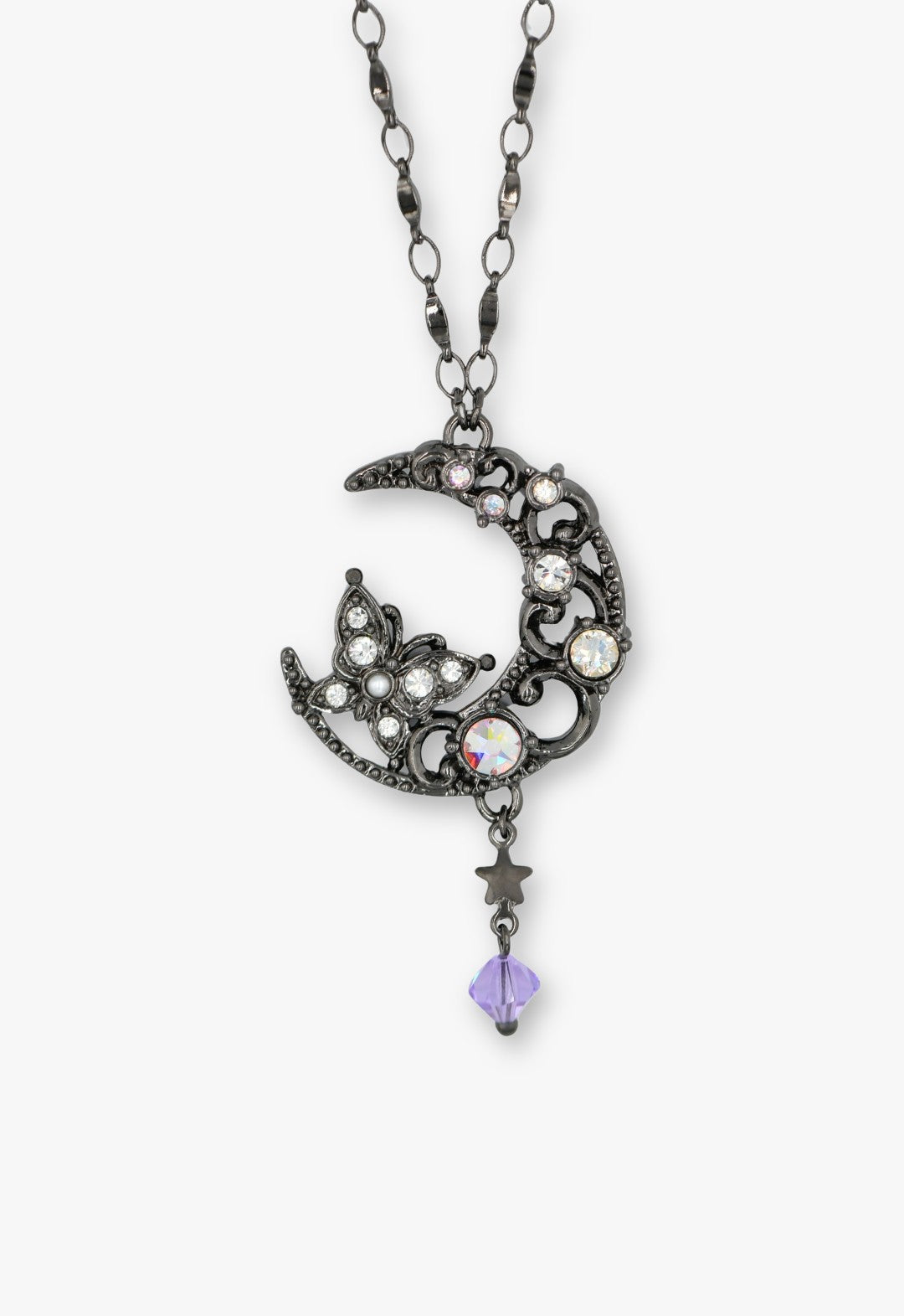 Dark Moon Butterfly Necklace – Gunmetal