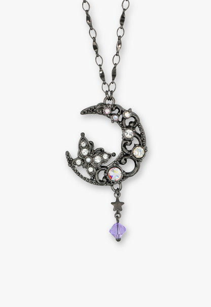Dark Moon Butterfly Necklace – Gunmetal