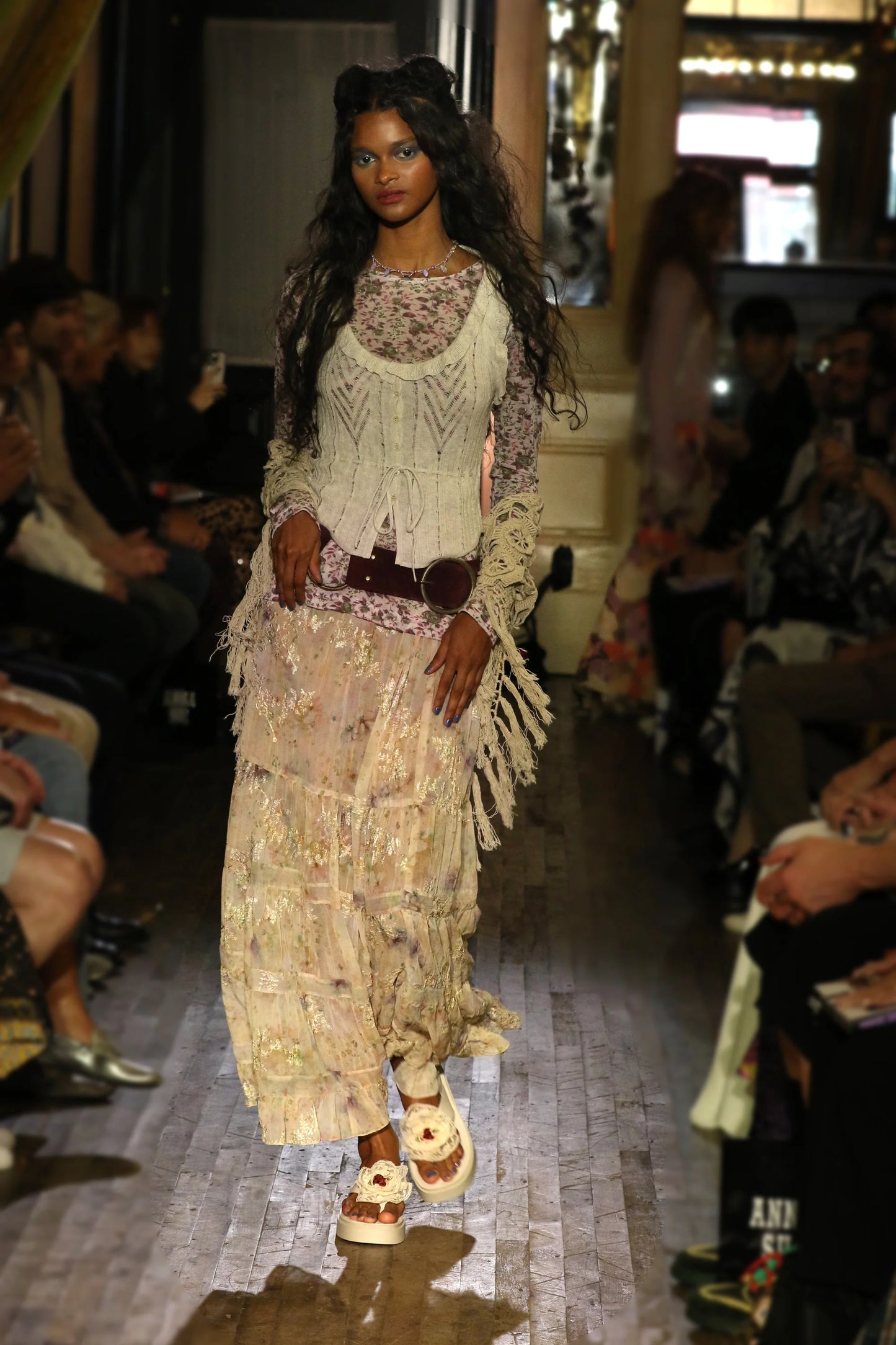 Oasis Blooms Tiered Skirt