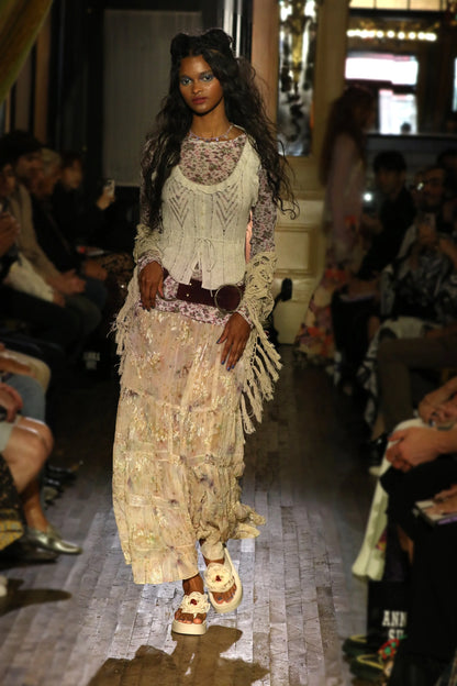 Oasis Blooms Tiered Skirt