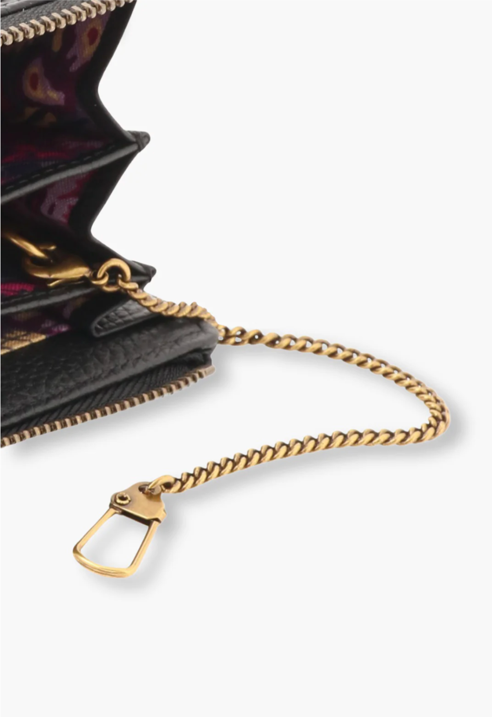 Nova Small Wallet black, Golden Mini chain strap with hooks