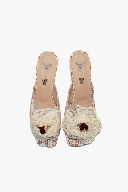 John Fluevog x Anna Sui Brocade Mule Sienna (Sample)