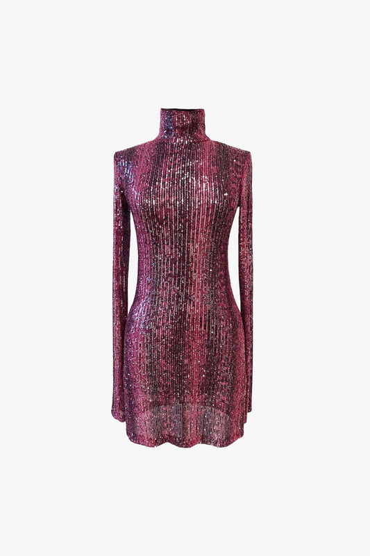 Snakeskin Sequin Turtleneck